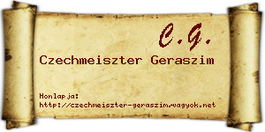 Czechmeiszter Geraszim névjegykártya